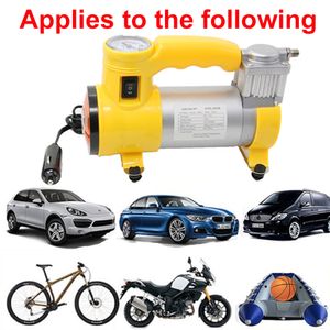 Freeshipping Portable Air Compressor Heavy Duty 12V 150 PSI Tire Inflator Pump Car Care Tool for Car Motorcycles Bicycles Rubber Dinghy Ball