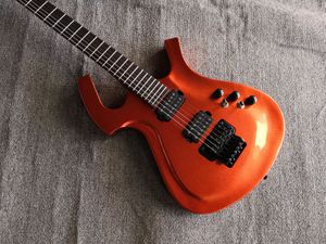 Özel Fly Mojo Şeffaf Kiraz Elektro Gitar çifte Gül Tremolo Tailpiece Guitar kırmızı