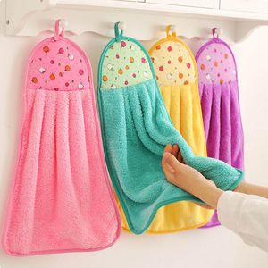 Bathroom Supplies Soft Hand Wipe Towels Hanging Towel Absorbent Cloth Dishcloths Hanging Lint-Free Cloth Kitchen Accessories