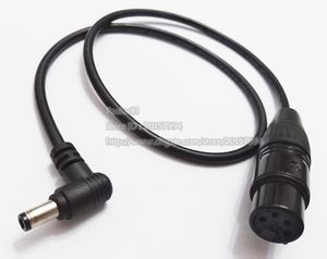 90 degree Angled DC 5.5x2.5mm to XLR 4Pin Female Connector extension Cable for Video Camera about 60CM/1PCS