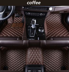 Для Toyota Crown Five Seats 2005-2018 Автомобильный коврик Роскошные окруженные крытый водонепроницаемый кожаный ковровый шлиф