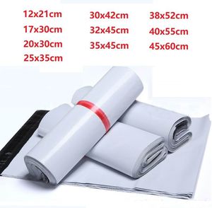 10 size new plastic poly selfseal self adhesive express shipping bag white courier mailing envelope courier post postal mailer bags