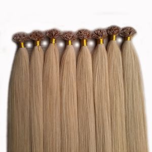 Fusion remy remy extensions hair hair prebonded Итальянский кончик ногтя кератина Плоский кончик 100 -х годов 14 