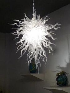 Beyaz Renk El Üflemeli Cam Tarzı Kristal Avize Lambası Lobi Dekor için Lamba Zemin Monte Fikstürü