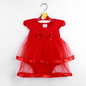Горячая распродажа новорожденное детское платье Summer Cotton Bow Bab