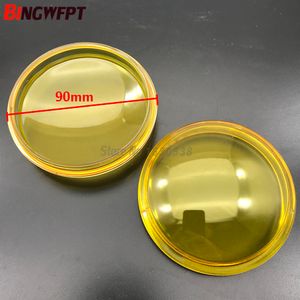 2 pcs diâmetro redondo 90mm luzes de nevoeiro lâmpadas amarelo anti-neblina vidro temperado vidro para Subaru WRX BRZ XV Outback Legacy Justy III WRX Sti