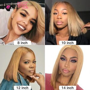 27 color bob lace front wigs 150 density remy 13x6 frontal short human hair wigs brazilian straight lace front human hair
