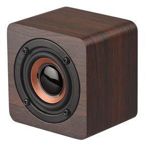 Новый дизайнер Q1 портативный Bluetooth-динамик модные мини-динамики для телефона беспроводной аудио домашний стерео музыкальный плеер деревянный маленький динамик подарок