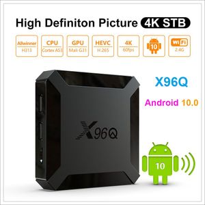 X96Q Android 10.0 X96 Q Akıllı TV Kutusu Allwinner H313 Dört Çekirdek 2GB 16GB 2.4GHz WiFi Media Mini Set-Top kutusu