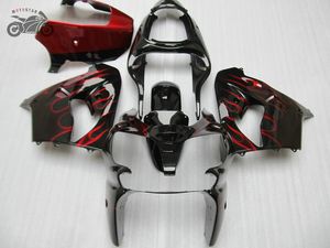 Aftermarket Chinesische Verkleidung für Kawasaki ZX9R 2000 2001 Ninja ZX-9R 2000 2001 ZX 9R Red Flames Road Race Motorcycle Fazites Bodywork