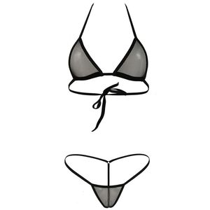 Şeffaf Bkz. Mini MICRO Bikini Bathingsuit kadın Aşırı Sıcak Seksi Erotik Lingerie Iç Çamaşırı Seti Gecelik Kostümleri Y190601