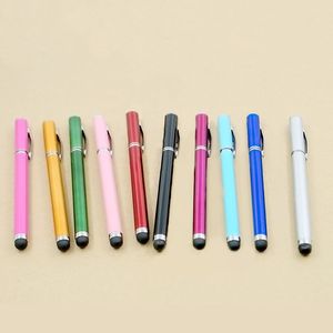 2 в 1 емкостный экран стилуса сенсорное ручка с ручками шариковых точек для мобильных телефонов Samsung Huawei 1000 шт.