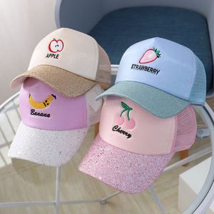 15521 Kids Baseball Hat Children Cartoon Fruit Peaked Cap Boys Girls Ball Cap Hats Baseball Sunhat