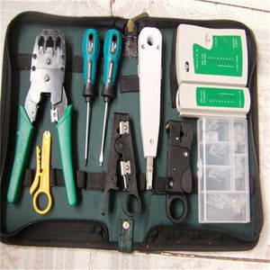 9-in-1 LAN Network Tool Kit: Cable Tester, Crimper, Pliers, Cutters, Screwdrivers for RJ45/11/12 CAT5