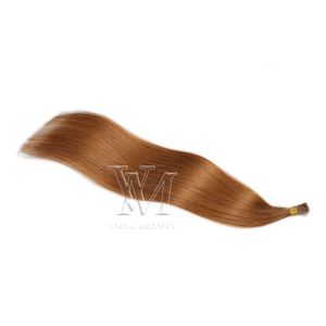 VM Brezilyalı 30 # Auburn Brown Düz ben Tip Saç Uzatma 50g Keratin 10