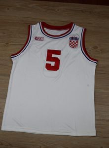 Реальные фотографии Drazen Petrovic Югославия Vtg Баскетбольная майка FIBA 5 Хорватия баскетбольная майка на заказ любое имя любой размер