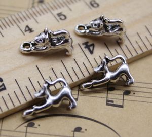 100pcs Mouse Animal Alloy Charms Pendant Retro Jewelry Making DIY Keychain Ancient Silver Pendant For Bracelet Earrings 13x9mm