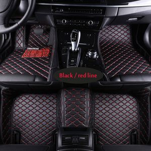 Car floor mats for Tesla Model S Model X Fit Alfa Romeo Stelvio Stelvio Giulia car-styling carpet PU leather Left -hand drive