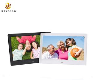 Raypodo 10,1 Zoll Wandhalterung 1024 * 600 Auflösung Digitaler Full HD-Fotorahmen mit Schwarz-Weiß-Farbe