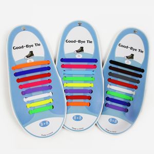 16 adet V-tie Yaratıcı Tasarım Unisex Moda Tasarım Atletik Koşu Hayır Kravat Ayakkabı Dantel Elastik Tembel Silikon Kademeli Tüm Sneakers