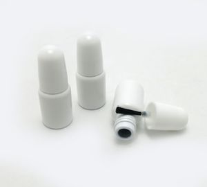 30 x 3 ml Mini flacone per smalto per unghie Flacone per imballaggio in vetro bianco con cappuccio per pennello nero Contenitore per cosmetici Accessori separati