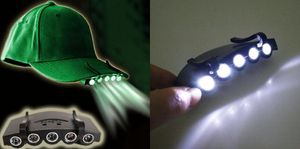 5 LED kapak şapkası ışık klipsli 5 LED balıkçılık kampı kafası ışık far kapağı 2* CR2032 hücre pilleri