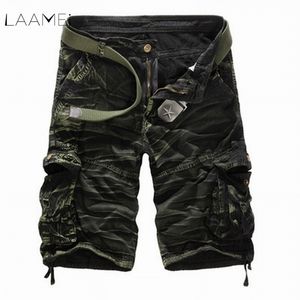 Laamei Kamuflaj Camo Kargo Erkekler Yeni Rahat Erkek Gevşek Iş Şort Adam Askeri Kısa Pantolon Artı Boyutu Hiçbir Kemer Q190427