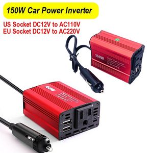 150 W Araba Power Inverter Inversor DC 12 V AC 110 V / 220 V 2.1A Çift USB Bağlantı Noktaları Araç Şarj Adaptörü