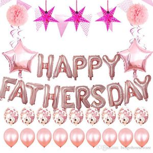 Latex Balloons Father's Day Letter Balloon Set Happy Father's Day Letter Aluminum Foil Balloons Birthday Party Wedding Decor BC BH