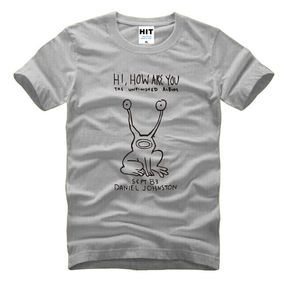 T-shirt da uomo T-shirt Rock Roll Hi How Are You Letter Print Tshirt T-shirt in cotone con collo a O