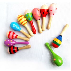 Baby Wooden Toy Rattle Kids Cutal Rattle Orff Musical Instruments Toys educacionais 0601862