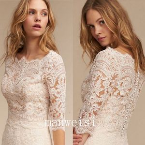 White Ivory Bolero Wedding Bridal Jacket 3 4 Long Sleeve Lace Applique Elegant Wraps Wedding Dress Custom Made278e