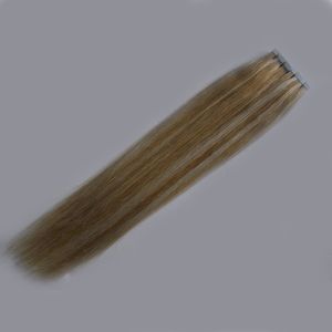 Tape In Human Hair Extensions Remy Hair Blonde 100G 40Pcs Blonde Skin Weft Hair Extensions