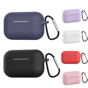 Per Airpods 3 Pro Custodia in silicone Morbida protezione ultra sottile Custodia per Airpod Custodie per auricolari Anti-goccia Earpods Abbigliamento con gancio Confezione al dettaglio