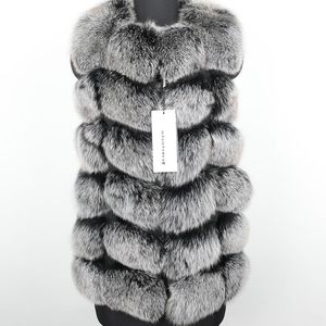 Cappotto in vera pelliccia Inverno Donna 70cm Gilet Cappotti Cappotto corto naturale