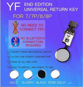 YF End edition Evrensel Ana Düğme Flex Kablo değiştirme tam fonksiyonu ile Apple iPhone 7 için dokunmatik KIMLIK 7 7 artı 8 8 artı DHL ücretsiz