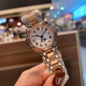 Роскошные брендовые дизайнерские женские наручные часы с бриллиантами Часы Moon Phase Кварцевые часы для платьев Для дам Девочки Подарок на день Святого Валентина Водостойкие orologio di lusso