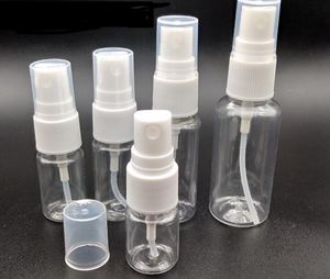 50 teile/los Tragbare kleine Transparente Kunststoff Leere Sprühflasche Nachfüllbare Flaschen 5 ml/10 ml/20 ml/30 ml