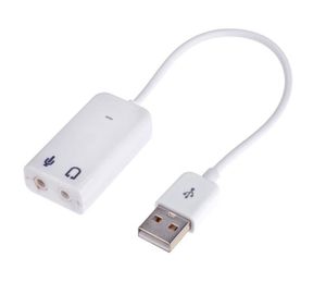 Externe Laptop-Soundkarte USB 2.0 Virtual 7.1-Kanal-Audio-Soundkartenadapter mit Kabel für PC MAC