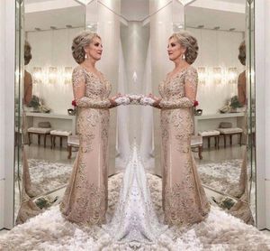 Custom Made Mother of the Bride Dresses A Line Sheer Long Sleeves Formal Godmother Evening Wedding Party Guests Gown Plus Size Q140