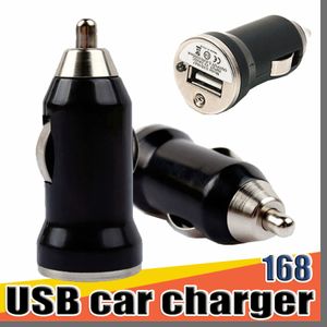 168 Mini caricatore da auto USB singolo Presa universale per auto da utilizzare con adattatore stile bullet per smartphone B-CL