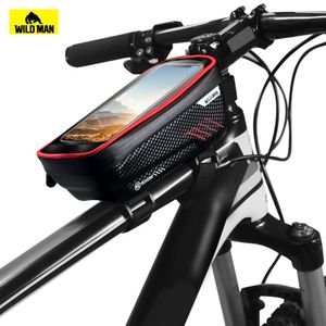 Bicicleta Bag TPU Waterproof Sensitive Touch Screen Multifuncional guiador Titular da motocicleta Celular Mounts Universal