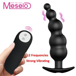 Meselo Anal Plug Kablolu Uzaktan Kumanda Vibratör Erkekler Anal Boncuk Butt Plug Vibratör bayanlara Vajina Yetişkin Seks Oyuncakları Masturbator Yeni SH190730