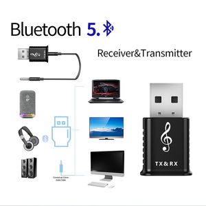 2 In 1 USB Bluetooth Dongle Adaptörü 5.0 PC Bilgisayar Için Hoparlör Kablosuz Fare Bluetooth Müzik Ses Alıcısı Verici Aptx
