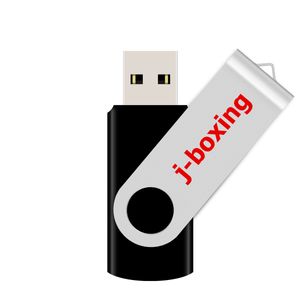 J-Boxing Siyah Metal Dönen 32GB USB 2.0 Flash Drives 32GB Flash Pen Drive Başparmak Depolama PC Dizüstü MacBook Tablet İçin Yeterli Bellek Çubuğu