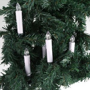 10pc LED Mum Işığı Ev Parti Düğün Noel ağacı Dekor Uzaktan Alevsiz Şarjlı Noel Mum Işığı Y200109 kontrollü Klipsli