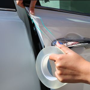 3 M / 5 M / 10 M Nano Tutkal Araba Sticker Oto İç Koruyucu Film Kapı Kenar Koruyucu Araba Gövde Kapı Eşiği Tam Vücut Sticker Vinil Aksesuar