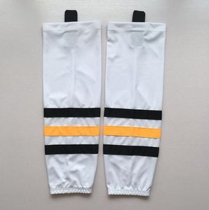 Yeni Çocuk Genç Erkekler Beyaz Buz Hokey Siyah Eğitim% 100 Polyester Uygulama Çoraplar En İyi Kalite