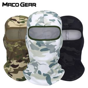 Açık Camo Taktik Bisiklet Tam Yüz Maskesi Balaclava Bisiklet Kayak Bisiklet Snowboard Spor Kapak Hiking Şapka Kap Erkek Kadın