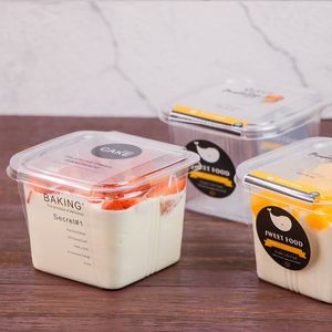 1600 adet / grup Tek Kullanımlık Meyve Kutusu Kek Kutusu DIY Mango Mousse Kek Paketleme Kutusu Take-Out Gıda Konteyner Pişirme Aksesuarları